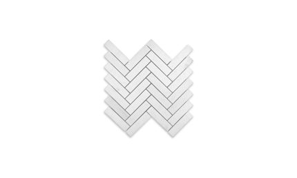 Thassos White Marble Herringbone 1″ X 4″