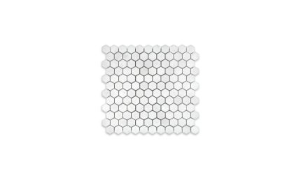 Thassos White Marble Hexagon 1″