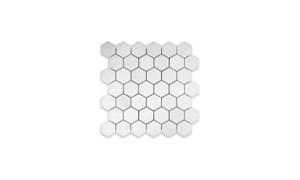 Thassos White Marble Hexagon 2″