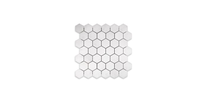 Thassos White Marble Hexagon 2″