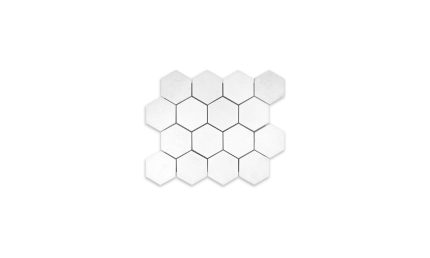 Thassos White Marble Hexagon 3″