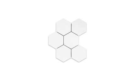 Thassos White Marble Hexagon 5″