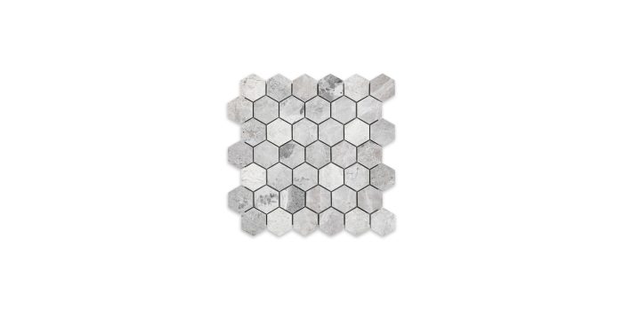 Tundra Grey Marble Hexagon 2″