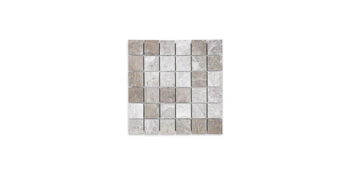 Tundra Grey Marble Square 2″ x 2″