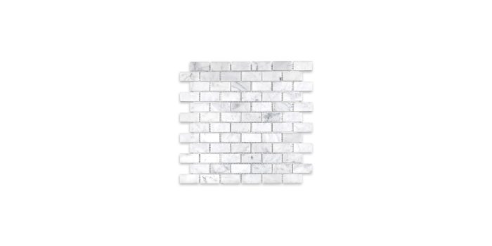 White Carrara Marble Brick 1″ X 2″