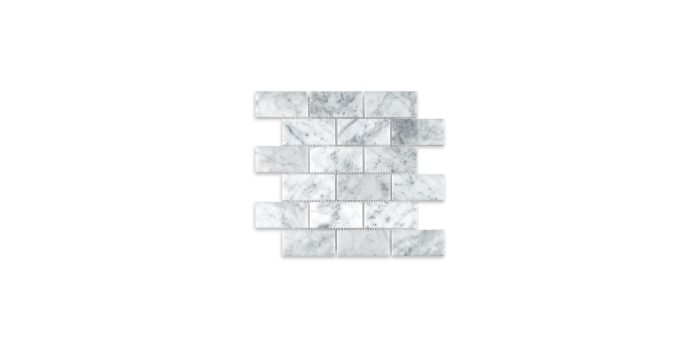 White Carrara Marble Brick 2″ X 4″