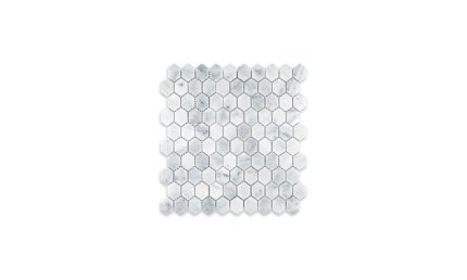 White Carrara Marble Hexagon Flat