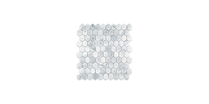 White Carrara Marble Hexagon Flat