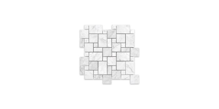 White Carrara Versailles Mini Square