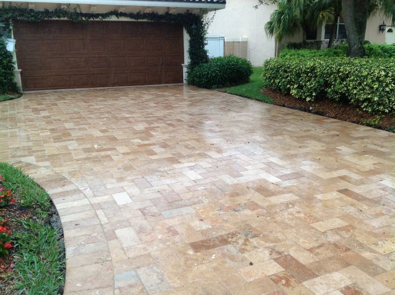 What are travertine pavers
