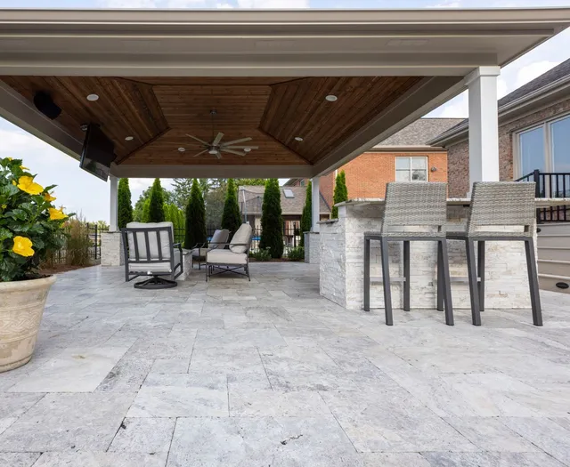 How heavy is a travertine paver