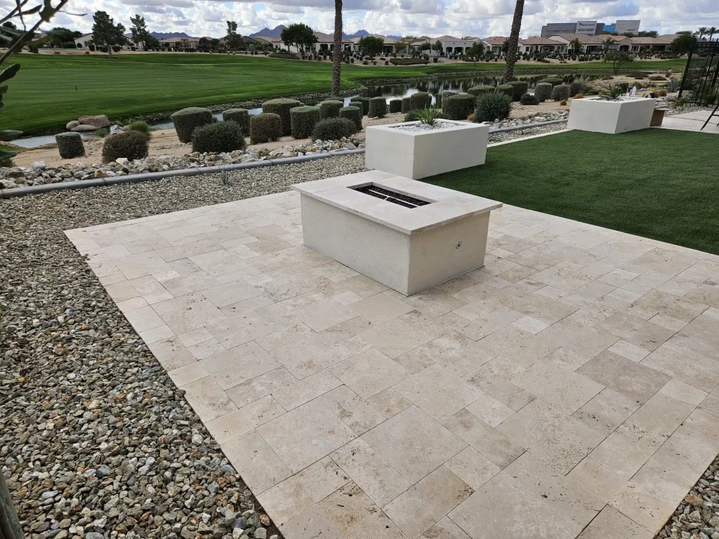 What is the best time to install travertine pavers