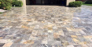 Can you pressure wash sealed travertine pavers