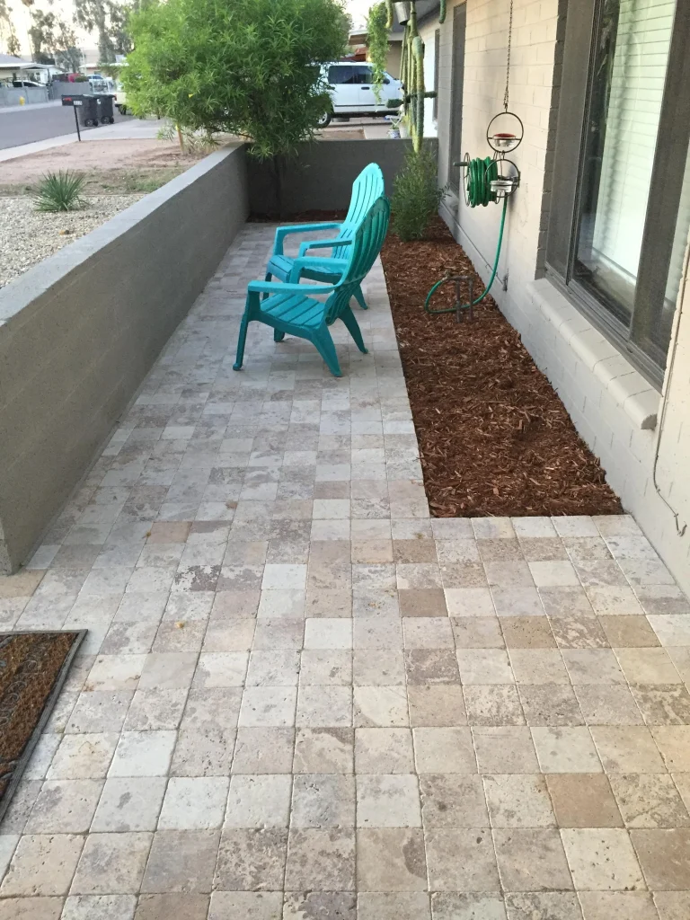 Are travertine pavers good for a backyard