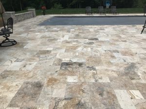 How do I permanently get rid of weeds between travertine pavers