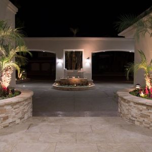 What color goes best with travertine pavers