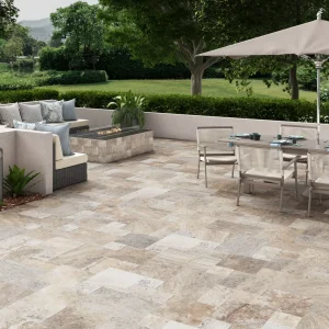 What does vinegar do to travertine pavers